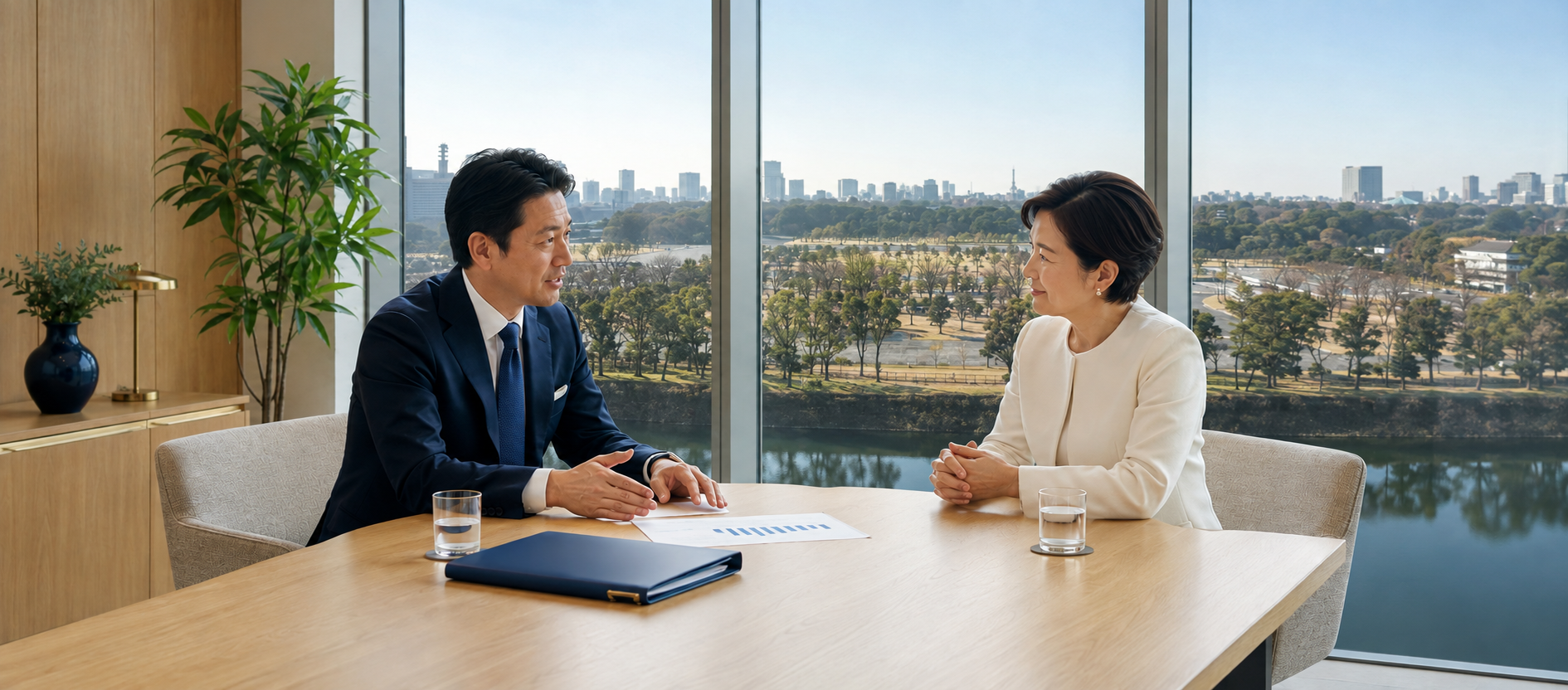 皇居を望む会議室でのご相談イメージ